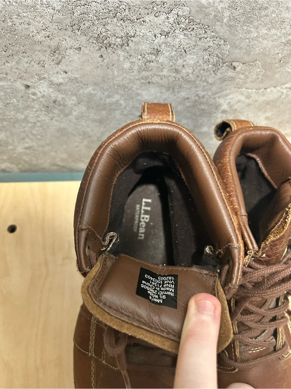 L.L. Bean East Point brown moc-toe waterproof boot men’s size 9.5